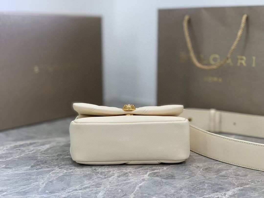 Bvlgari Serpenti Forever leather small crossbody bag B219068 cream