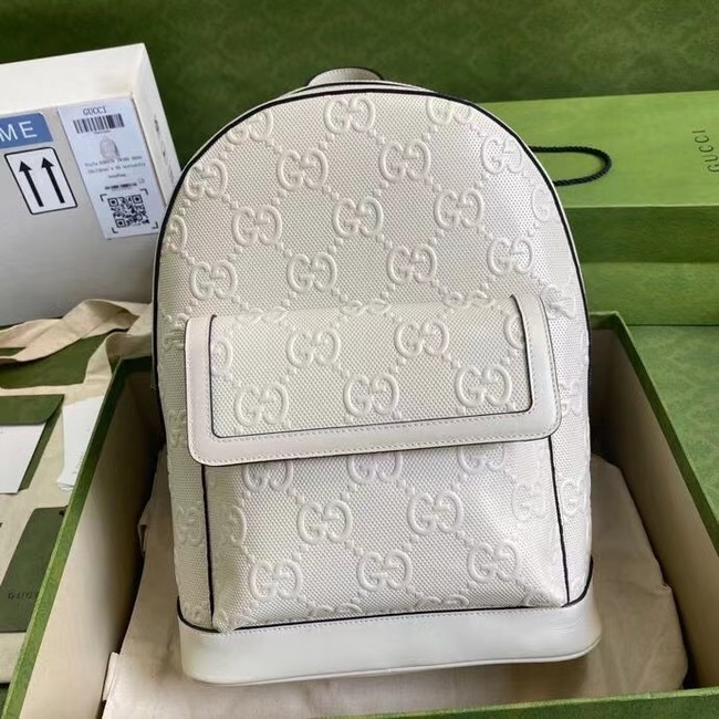 Gucci GG embossed backpack 658579 white