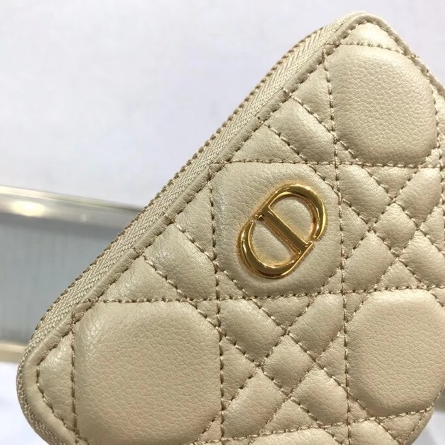 LADY DIOR LOTUS WALLET CANNAGE LAMBSKIN S502 Beige