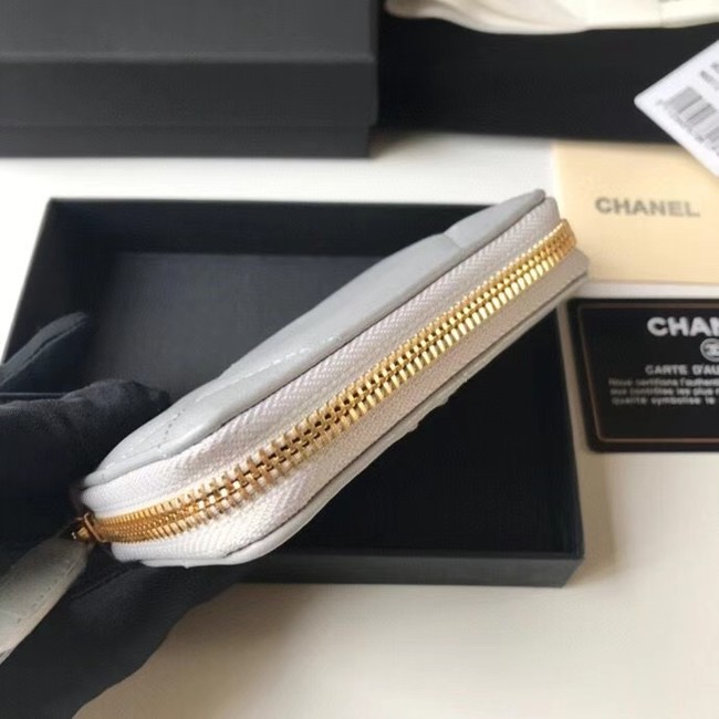 Chanel 19 Zip Card bag AP0949 grey