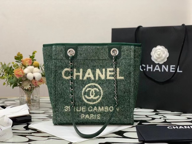 Chanel small Shopping bag A66940 green