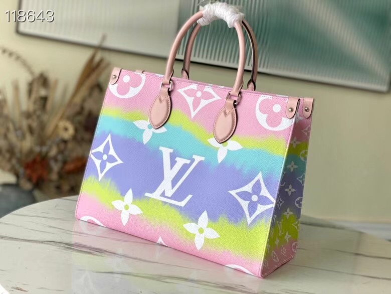 Louis Vuitton ONTHEGO MM M45118 Pink&Blue