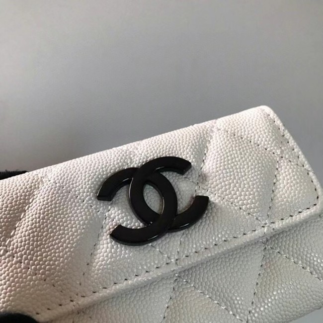 Chanel card holder Calfskin AP1966 white