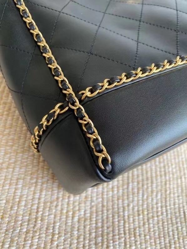 Chanel leather Shoulder Bag AS2739 black