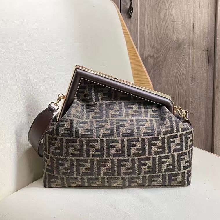 FENDI FIRST fabric bag 5FB2323 Brown