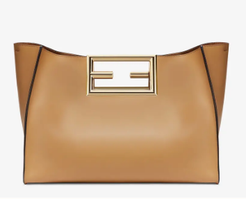 FENDI WAY MEDIUM Beige leather bag 8BH391AAI