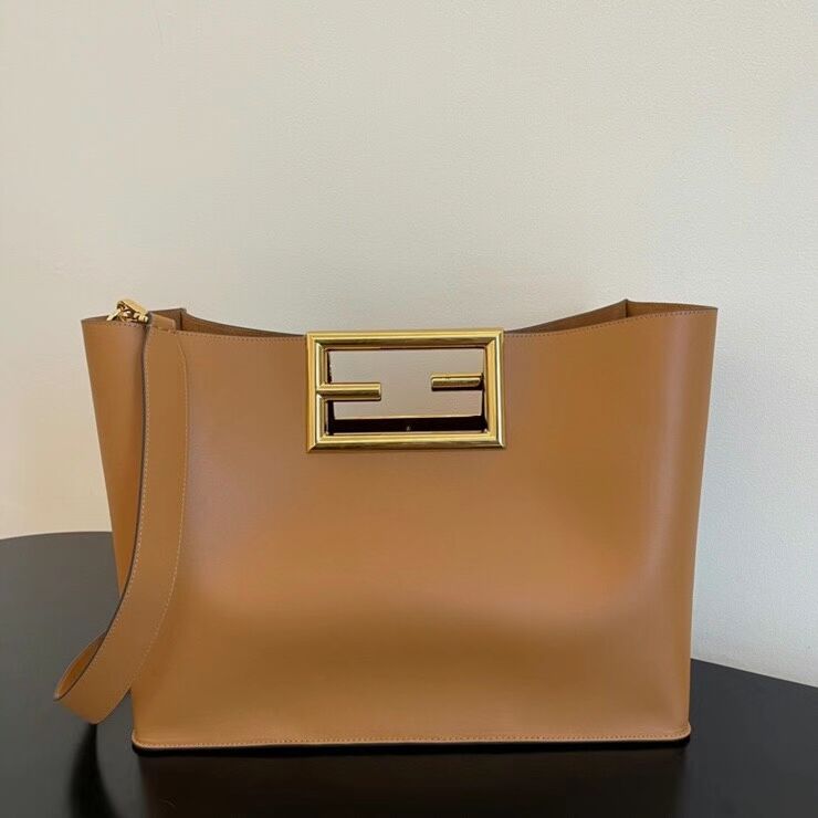 FENDI WAY MEDIUM Brown leather bag 8BH391AAI