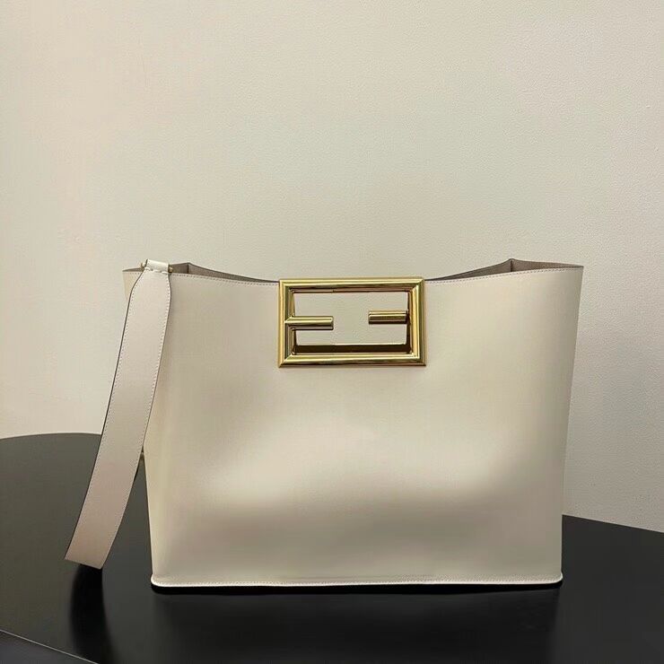 FENDI WAY MEDIUM White leather bag 8BH391AAI