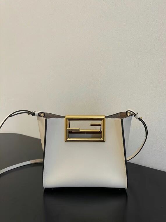 FENDI WAY small leather bag 5FB6846 white