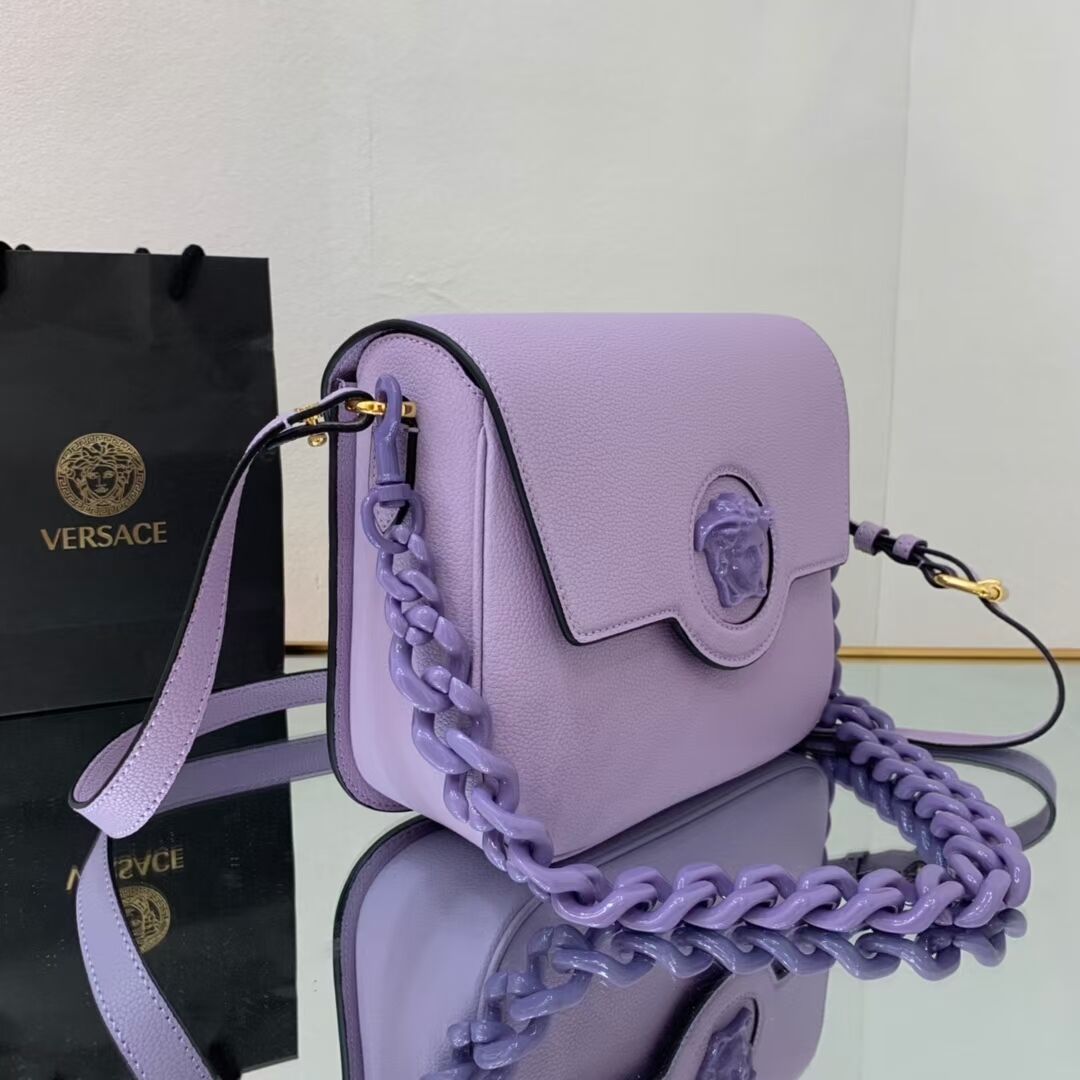 Versace Original medium Calfskin Leather Bag FS1067 Lavender