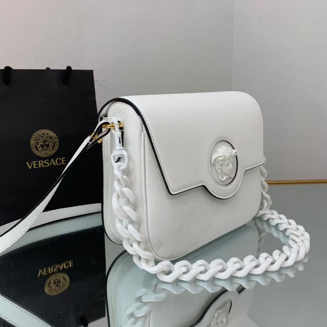 Versace Original medium Calfskin Leather Bag FS1067 white