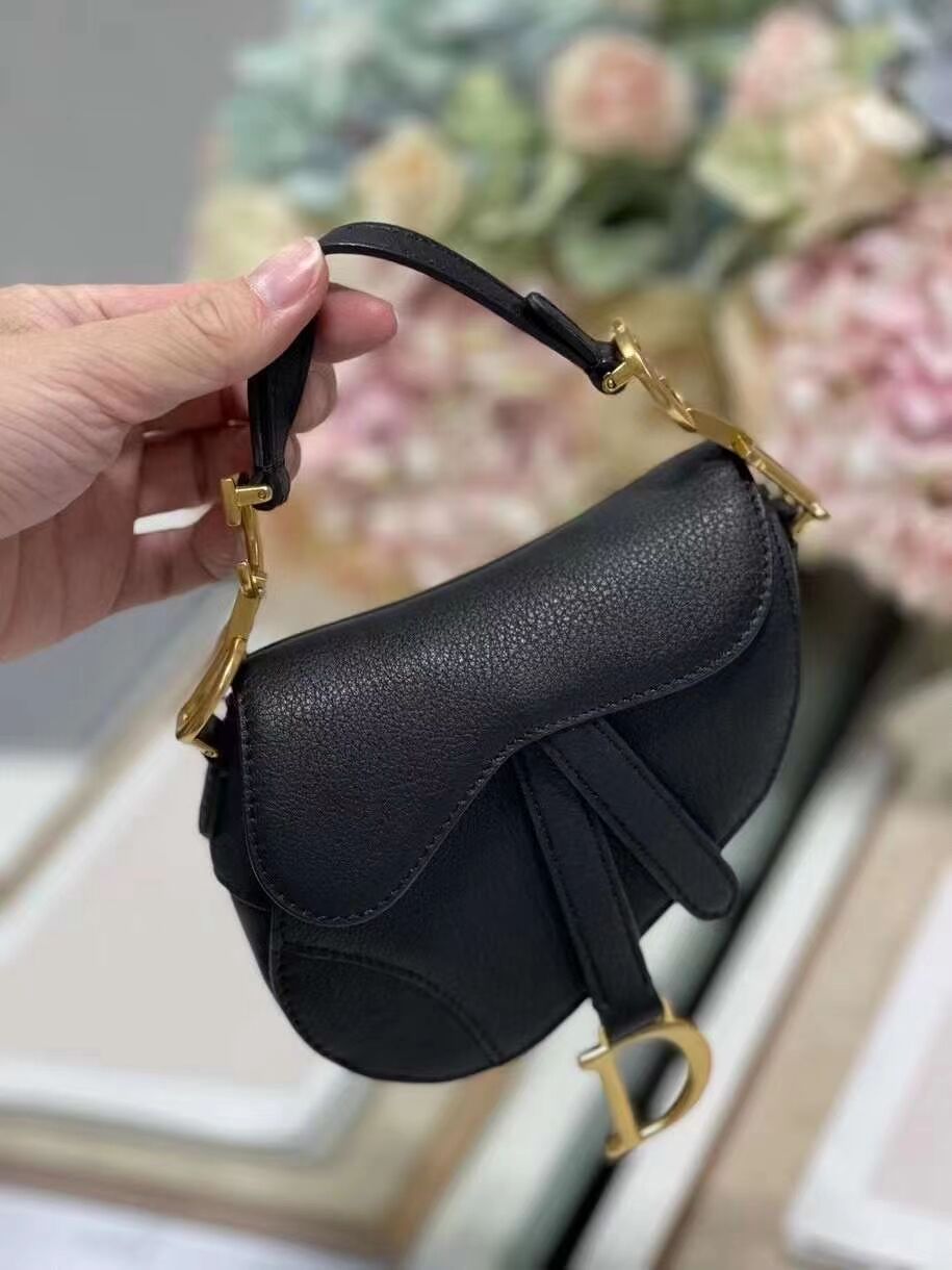 DIOR SADDLE BAG mini Goatskin C8160 black