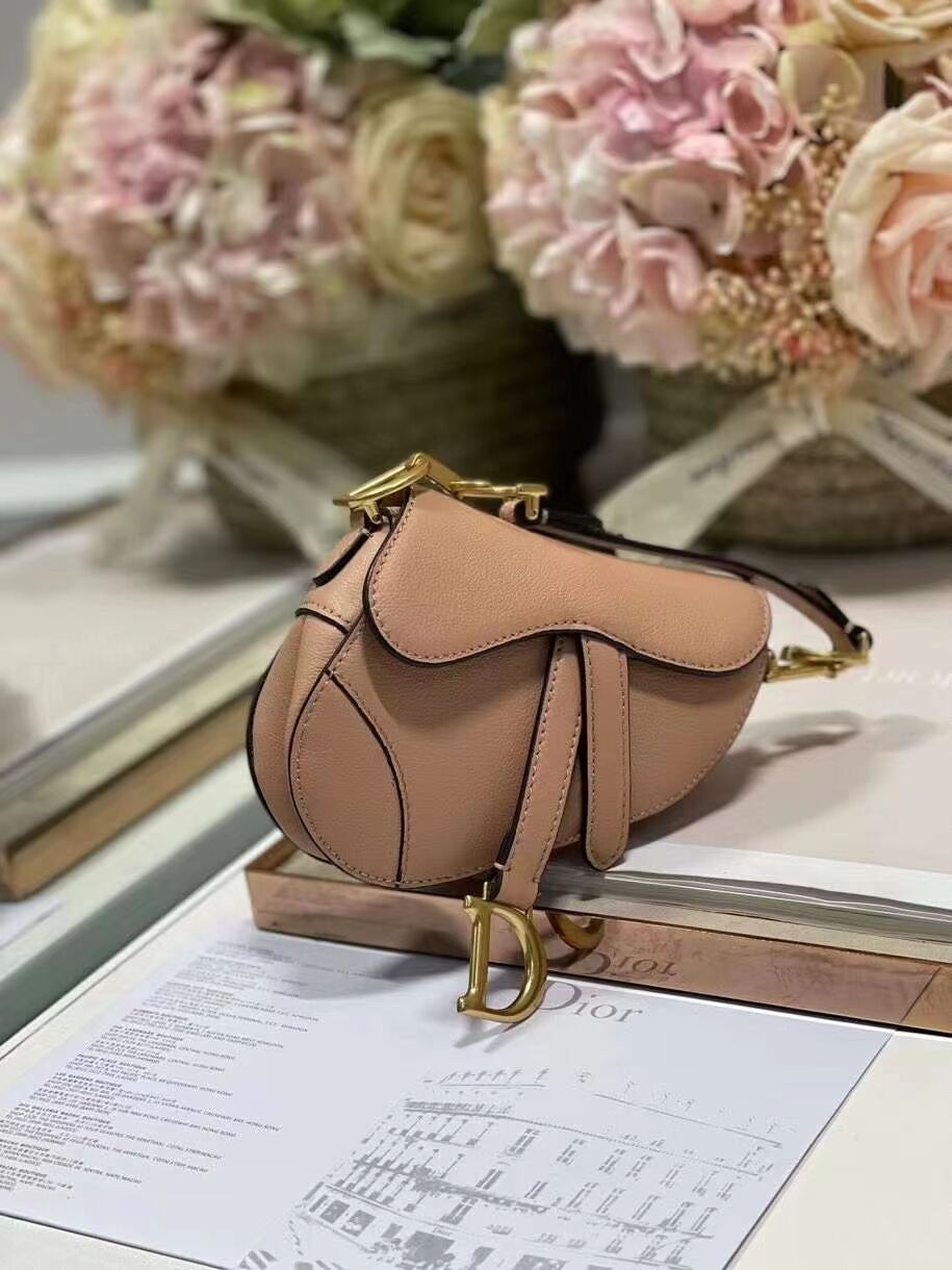 DIOR SADDLE BAG mini Calfskin C8160 pink