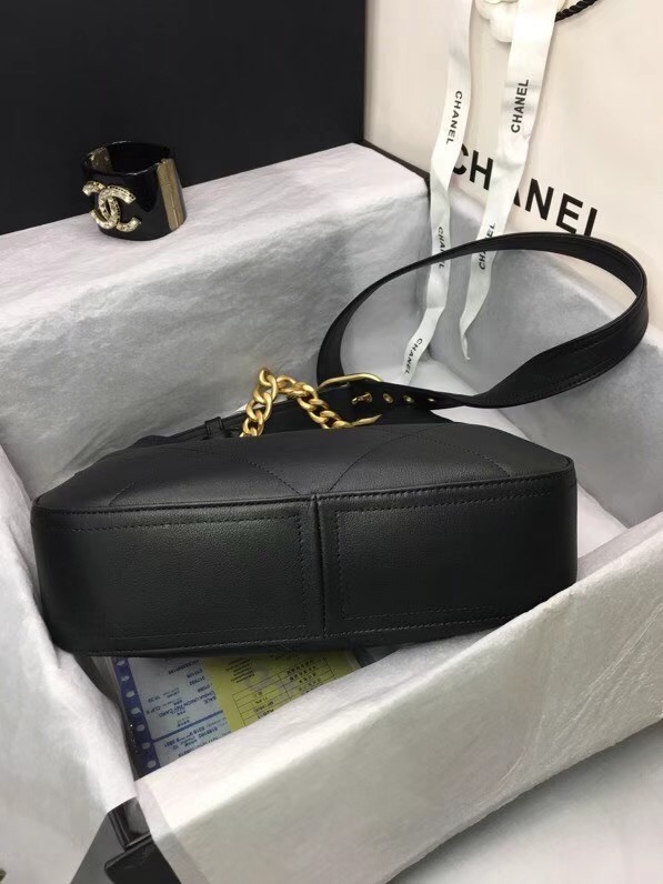 Chanel leather Shoulder Bag AS2844 black