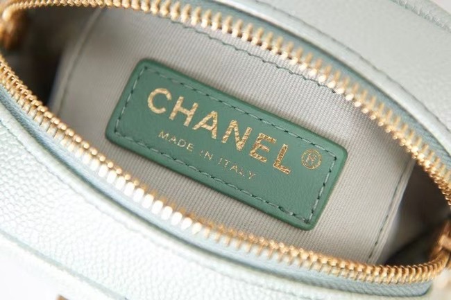 Chanel mini Shoulder Bag Grained Calfskin AS2857 light green