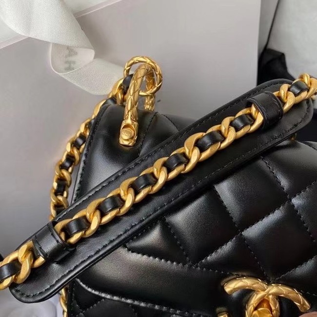 Chanel small Flap Shoulder Bag Original leather AS2714 black