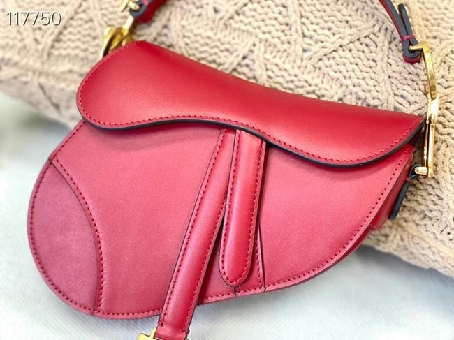 DIOR SMALL SADDLE BAG Calfskin M0445CW red