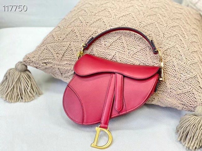 DIOR SMALL SADDLE BAG Calfskin M0445CW red