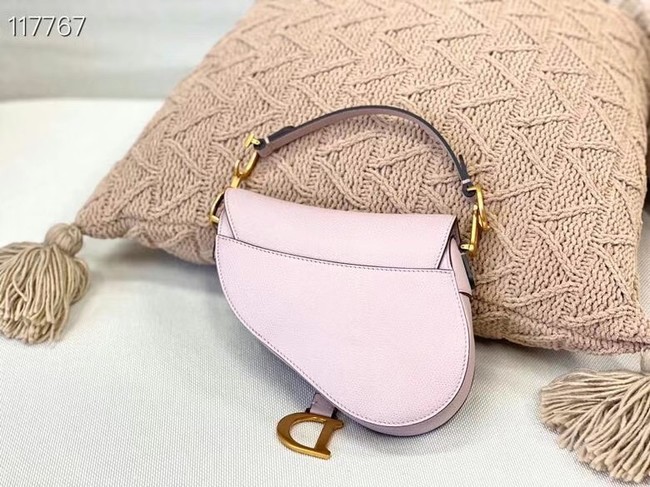 Dior SMALL SADDLE-TAS VAN KALFSLEER M0445CW  LIGHT PINK