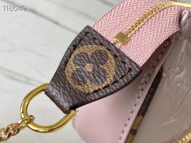 Louis Vuitton Monogram Vernis MINI POCHETTE ACCESSOIRES M58009 pink