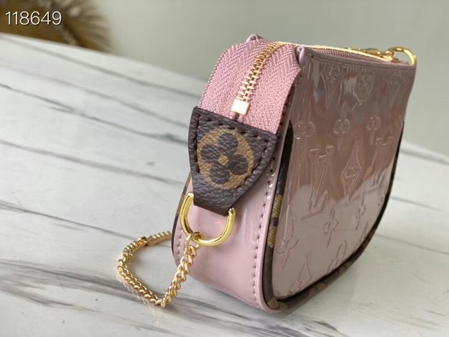 Louis Vuitton Monogram Vernis MINI POCHETTE ACCESSOIRES M58009 pink