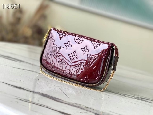 Louis Vuitton Monogram Vernis MINI POCHETTE ACCESSOIRES M58009 violet