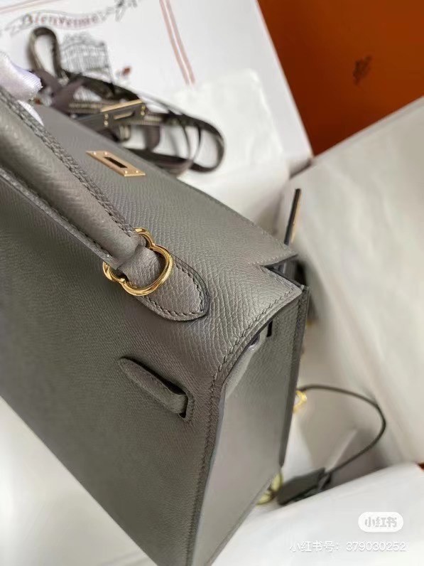 Hermes Original Epsom Leather KEL2578 dark grey