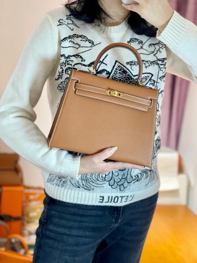 Hermes Original Epsom Leather KEL2578 brown