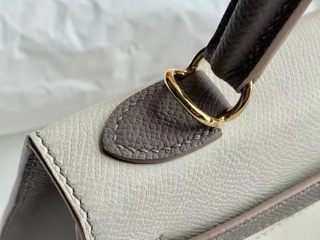 Hermes Original Epsom Leather KEL2578 cream&grey