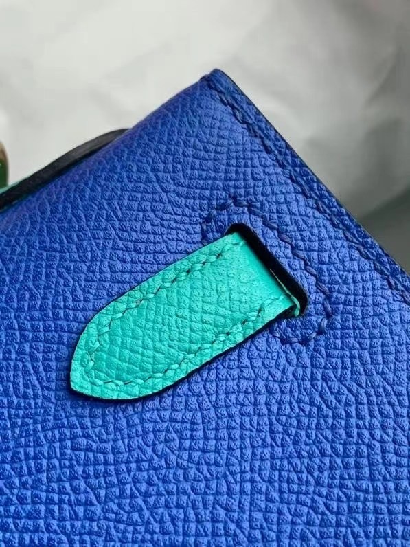 Hermes Original Epsom Leather KEL2578 skyblue&Electro optic blue