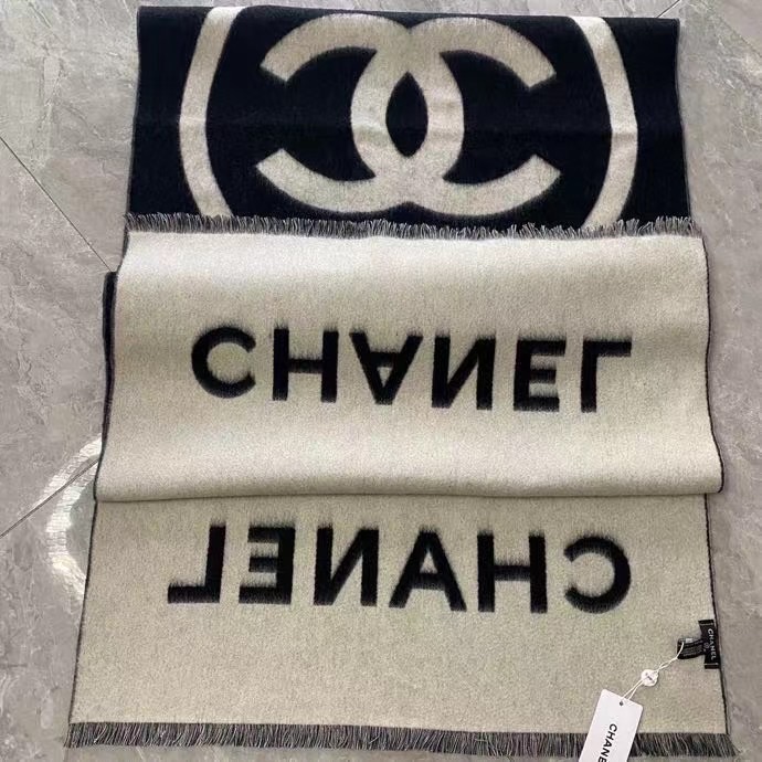 Chanel scarf Wool&Cashmere 33669