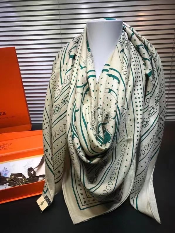 Hermes scarf Wool&Cashmere 33663-3