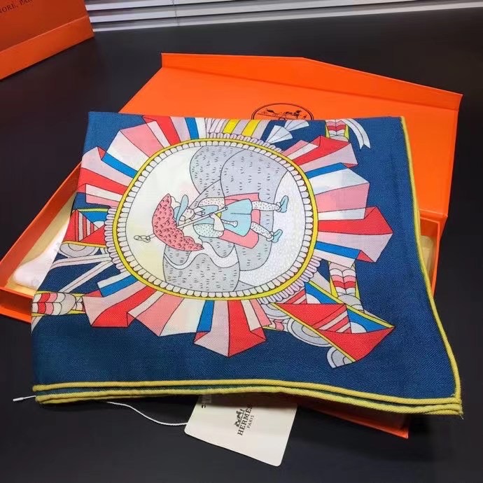 Hermes scarf Wool&Cashmere 33675-2