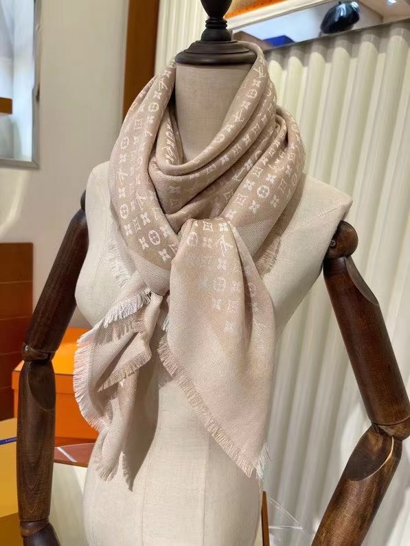 Louis Vuitton scarf Wool&Cashmere 33673-2