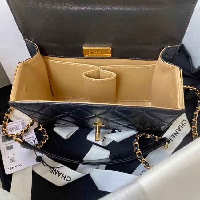 Chanel leather Shoulder Bag AS2796 black