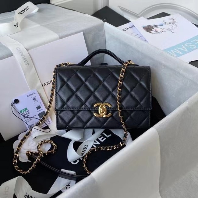 Chanel leather Shoulder Bag AS2796 black