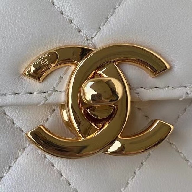 Chanel leather Shoulder Bag AS2796 white