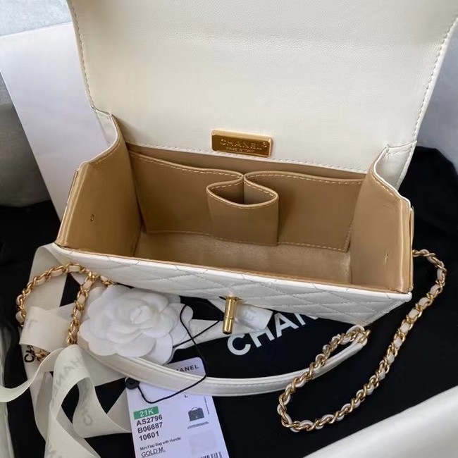 Chanel leather Shoulder Bag AS2796 white