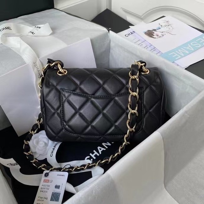 Chanel leather Shoulder Bag AS2798 black