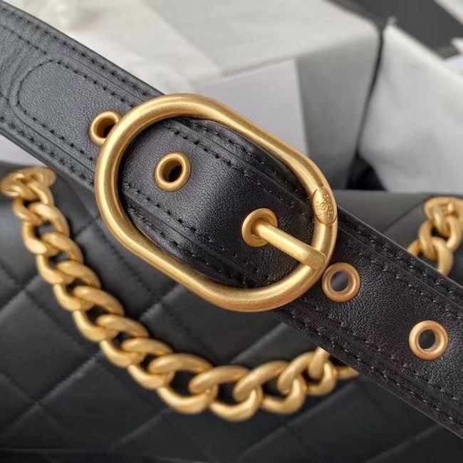 Chanel leather Shoulder Bag AS2842 black