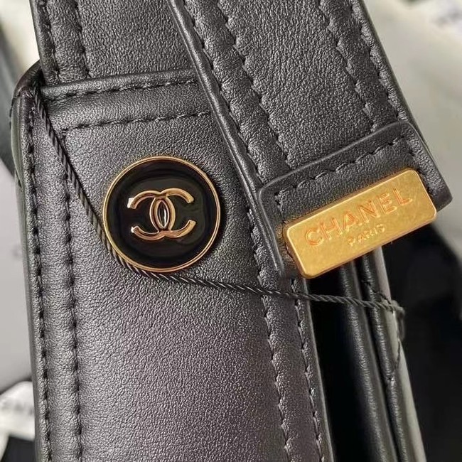 Chanel leather Shoulder Bag AS2842 black