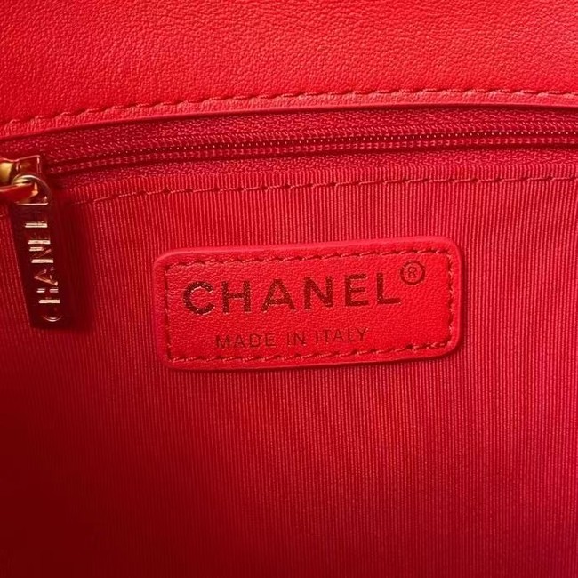 Chanel leather Shoulder Bag AS2842 red