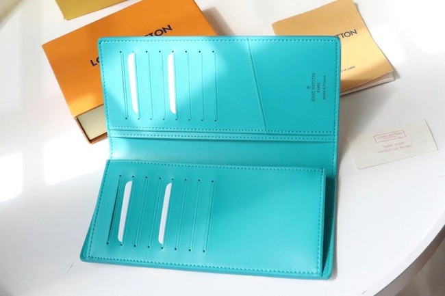 Louis Vuitton BRAZZA WALLET M60494 light blue