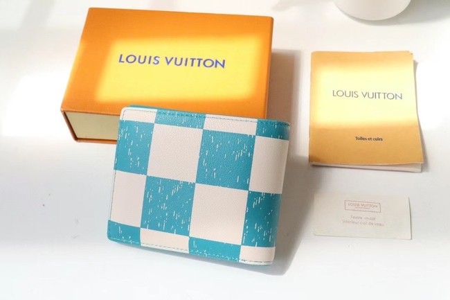 Louis Vuitton MULTIPLE WALLET M60496 light blue