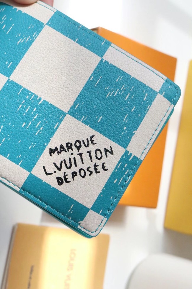 Louis Vuitton MULTIPLE WALLET M60496 light blue