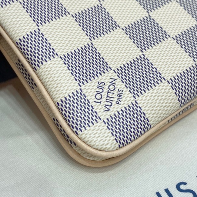 Louis vuitton Damier Azur Canvas DOUBLE ZIP POCHETTE M80084