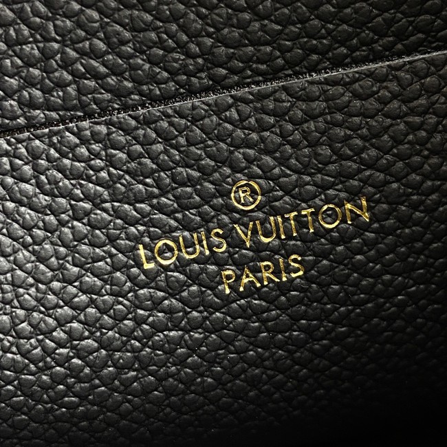 Louis vuitton Monogram Empreinte DOUBLE ZIP POCHETTE M80084 Black&Beige