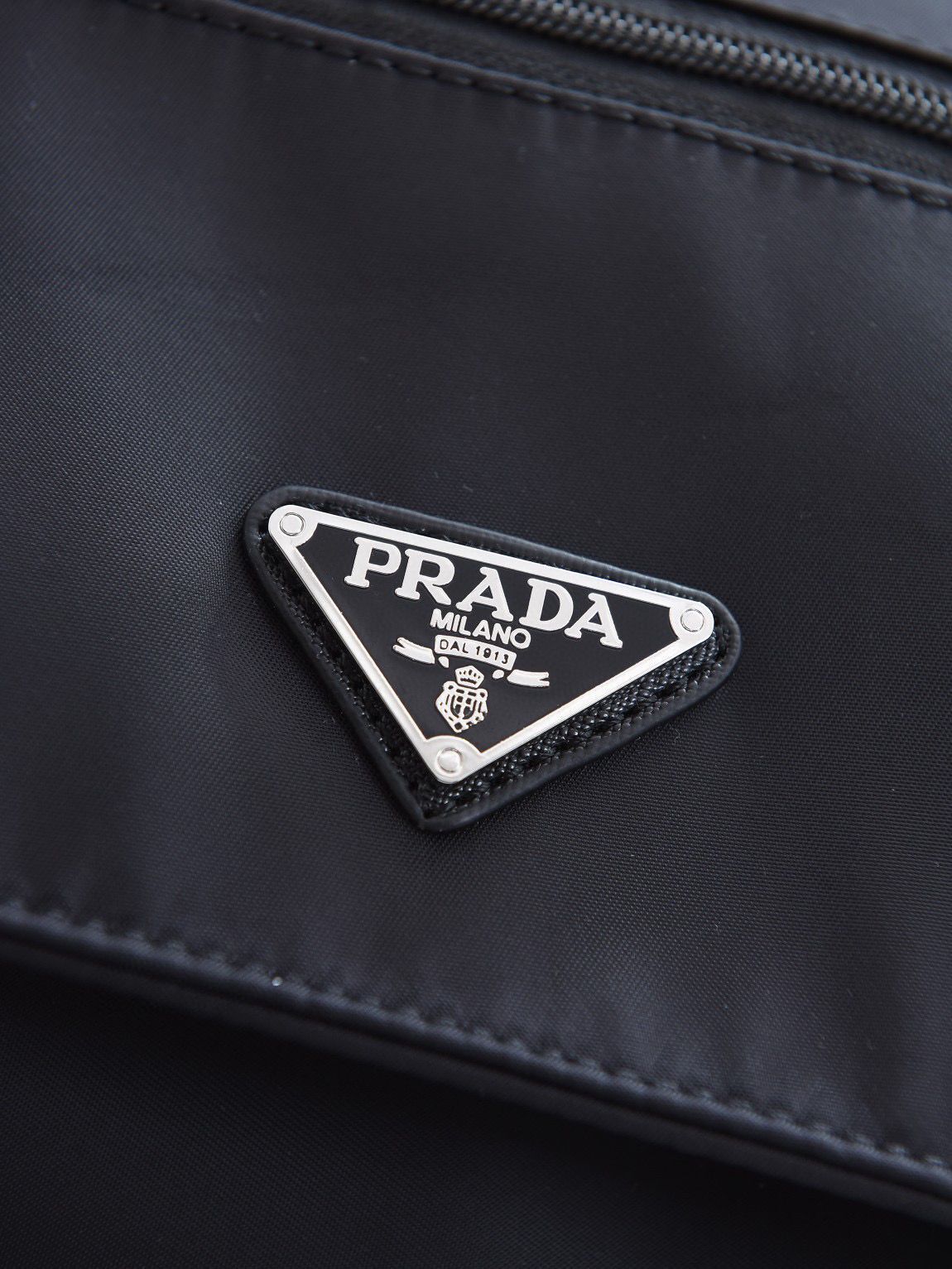 Prada Nylon Flap Messenger shoulder Bag PN1259 Black