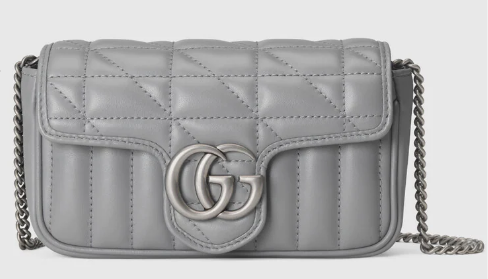 Gucci GG Marmont super mini bag 476433 Grey