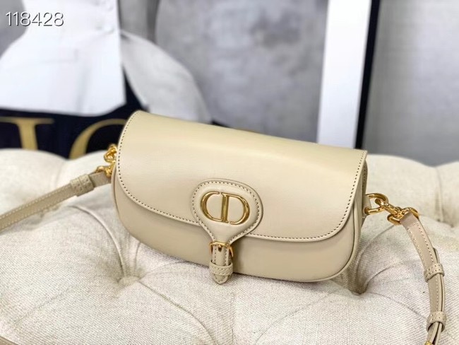 MEDIUM DIOR BOBBY BAG Warm Taupe Box Calfskin M9327 Beige